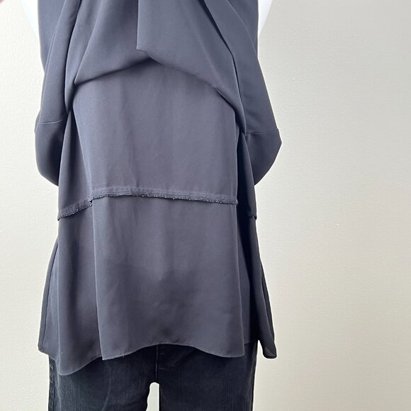 H by HALSTON Women's Flowy Double Layered Tank - Picture 3 of 12